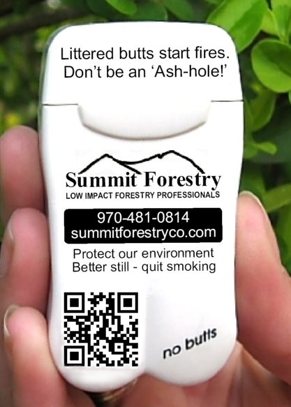 Summit Forestry of Fort Collins, Colorado's new Pocket Ashtrays