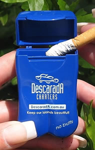DescaradA's logo printed Personal Asahtrays from No BuTTs DescaradA's logo printed Personal Asahtrays from No BuTTs
