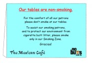 No Smoke - Tables - The Mexican Cafe