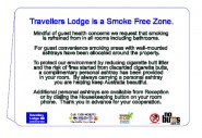 No Smoke - Tavellers Lodge