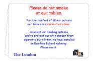 No Smoke - Tables - The London