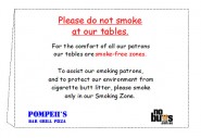 No Smoke - Tables - Pompell's