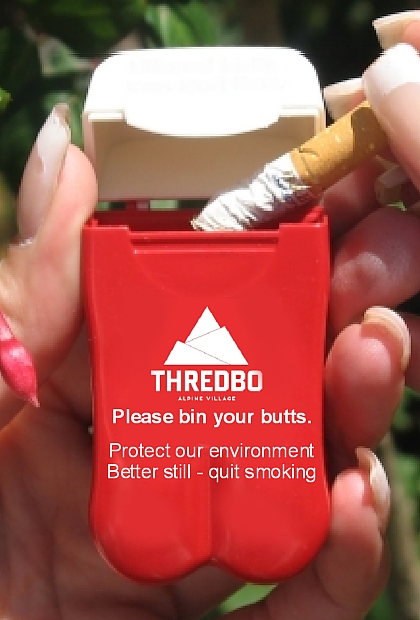 Thredbo Ski Resort's new Personal Ashtray design for 2014