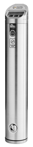 Eco-Pole WET System Wall & Post Ashtray - optional Liquid Charged for instant butt extinguishing!