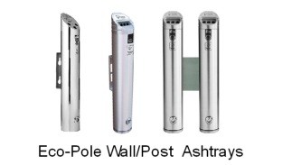 Eco-Pole Wall/Post Mounted Ashtrays - The world's best selling Cigarette Butt Litter Receptacles